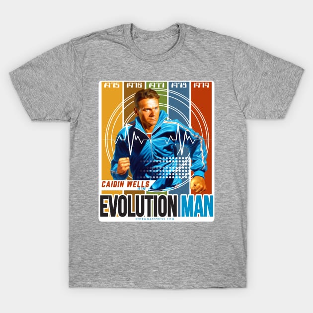 Evolution Man 1970s T-Shirt by Plasmafire Graphics